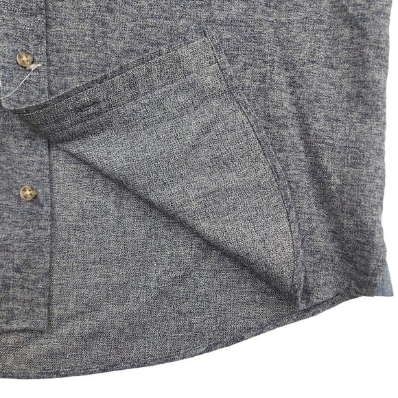 Wallin & Bros Flannel Shirt Mens Large Gray Cotton Button Up Long Sleeve Soft - Picture 5 of 11